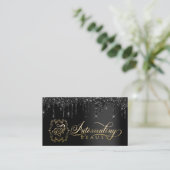 Makeup Artist Eyelash Black Drift Aangepaste Logo  Visitekaartje (Staand voorkant)