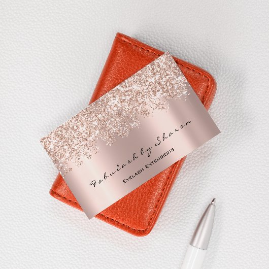 Makeup Artist Eyelash Confetti Roos Visitekaartje