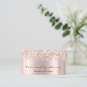 Makeup Artist Eyelash Confetti Roos Visitekaartje (Staand voorkant)