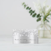 Makeup Artist Eyelash Diamond Drift Silver Blogger Visitekaartje (Staand voorkant)