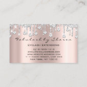 Makeup Artist Eyelash Diamond Drivers Roos Silver Visitekaartje (Achterkant)