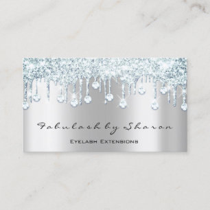 Makeup Artist Eyelash Diamond druppelt grijs blauw Visitekaartje