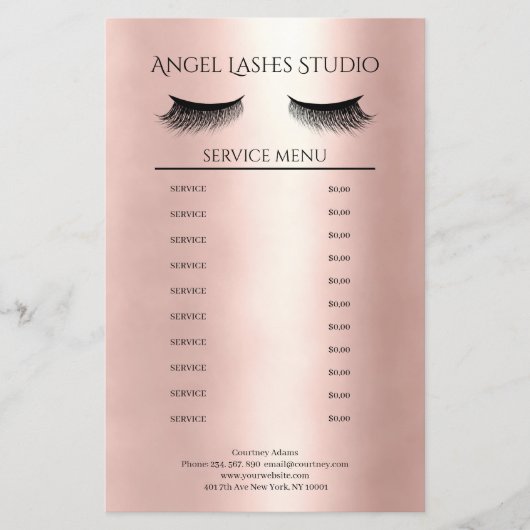 Makeup Artist Eyelash Extensions beidseitig Flyer (Voorkant)