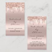 Makeup Artist Eyelash Glitter Drift Roos Visitekaartje (Voorkant / Achterkant)