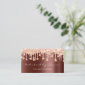 Makeup Artist Eyelash Glitter Drijft bruin koper Visitekaartje (Staand voorkant)