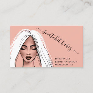 Makeup Artist Eyelash Haar Brows Lips QR Logo Huid Visitekaartje