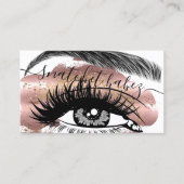 Makeup Artist Eyelash Haar Brows QR Code Paint Visitekaartje (Voorkant)