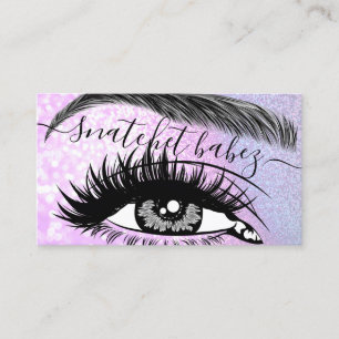 Makeup Artist Eyelash Haar Brows QR Code Roze Visitekaartje