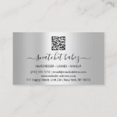 Makeup Artist Eyelash Haar Brows QR Logo Gold Visitekaartje (Achterkant)
