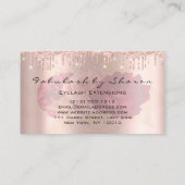 Makeup Artist Eyelash Lashes Florals Drift Roos Visitekaartje (Achterkant)