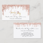 Makeup Artist Eyelash Lashes Glitter Drift Logo Visitekaartje (Voorkant / Achterkant)