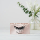 Makeup Artist Eyelash Lashes Glitter Drift Roos Visitekaartje (Staand voorkant)
