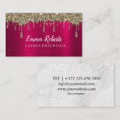 Makeup Artist Eyelash Lashes Glitter Drift Roos Visitekaartje (Voorkant / Achterkant)