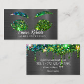 Makeup Artist Eyelash Lashes Glitter Drift Roos Visitekaartje (Voorkant / Achterkant)