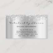 Makeup Artist Eyelash Lashes Glitter Drift Silver Visitekaartje (Achterkant)