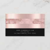 Makeup Artist Eyelash Lashes Glitter Script Roos Visitekaartje (Achterkant)