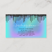 Makeup Artist Eyelash Lashes Holographic Black Visitekaartje (Achterkant)