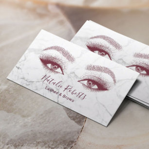 Makeup Artist Eyelash Lashes Marble Beauty Salon Visitekaartje