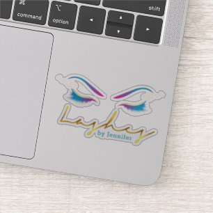 Makeup Artist Eyelash Lashes Verf Drijvingen Blauw Sticker