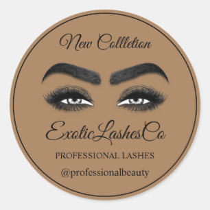 Makeup Artist Eyelash Packaging Cleaner Lijst Brow Ronde Sticker