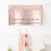 Makeup Artist Eyelash Roos druppelt roze Glitter L Spandoek (Insitu)