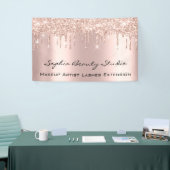 Makeup Artist Eyelash Roos druppelt roze Glitter L Spandoek (Beurs)