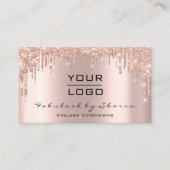 Makeup Artist Eyelash Roos Glitter Drift Logo1 Visitekaartje (Voorkant)
