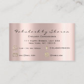 Makeup Artist Eyelashes Extension Roos Brows Visitekaartje (Achterkant)