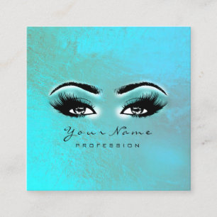 Makeup Artist Eyes Lashes Extension Ocean Blue Vierkante Visitekaartje