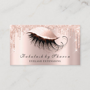 Makeup Artist Eyes Lashes Glitter Drijft Roos Lux Visitekaartje