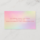 Makeup Artist, Faux Lashes Holographic Visitekaartje (Achterkant)