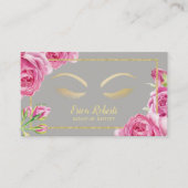 Makeup Artist  Floral Elegant Grey Loyalty (Voorkant)