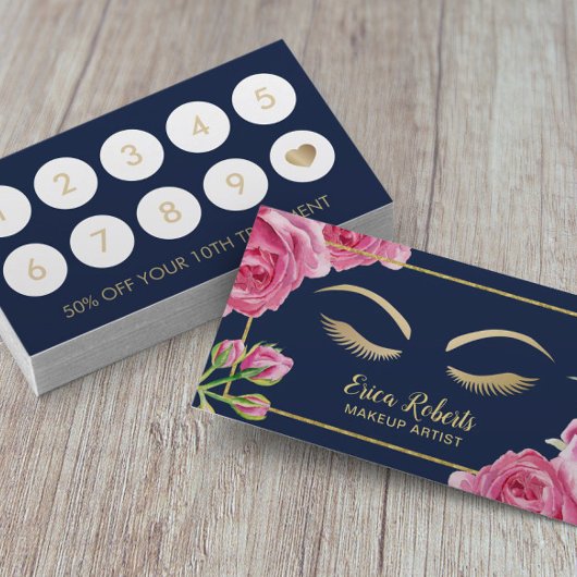 Makeup Artist  Floral Navy Loyalty