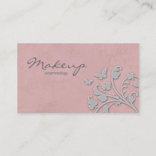 Makeup Artist Flower Butterfly roze 2 Visitekaartje