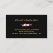 Makeup Artist Gold Abstract Pattern Decor Visitekaartje (Achterkant)