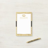 Makeup Artist Gold Glitter Lips Beauty Salon Post-it® Notes (Op bureau)