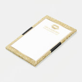 Makeup Artist Gold Glitter Lips Beauty Salon Post-it® Notes (Schuin)