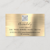 Makeup Artist Gold Glitter QR Code Logo BrightStor Visitekaartje (Achterkant)