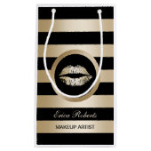Makeup Artist Gold Lips Cosmetics Distributor Klein Cadeauzakje (Voorkant)