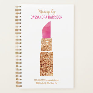 Makeup Artist Gold Sequin Waterverf Beauty Salon Planner