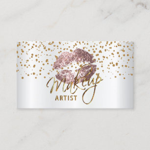 Makeup Artist Golden Confetti & Roos Lips Visitekaartje