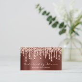 Makeup Artist Hair 3D Effect Glitter Drift Bronze Visitekaartje (Staand voorkant)