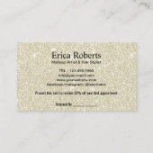 Makeup Artist Hair Salon Elegant Ivory Reference Aanbevelingskaartje (Achterkant)