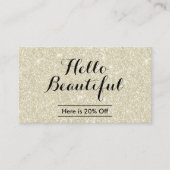 Makeup Artist Hair Salon Elegant Ivory Reference Aanbevelingskaartje (Voorkant)