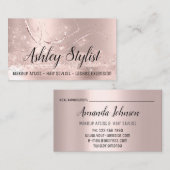 Makeup Artist Hair Salon Lash Extensions Roos Visitekaartje (Voorkant / Achterkant)