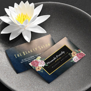 Makeup Artist Hair Stylist Floral Elegant Visitekaartje