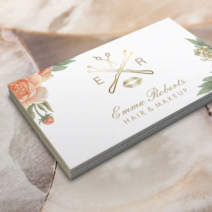 Makeup Artist Hair Stylist  Floral Salon Visitekaartje
