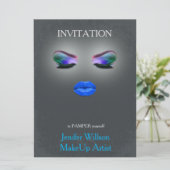 Makeup Artist Invitation Kaart (Staand voorkant)