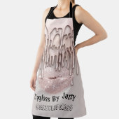 Makeup Artist Kiss Lips drijft Roos 3DEffect Grijs Schort (Insitu)