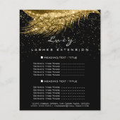 Makeup Artist Lash Black 2 pagina's Prijslijst Gol Flyer (Voorkant)